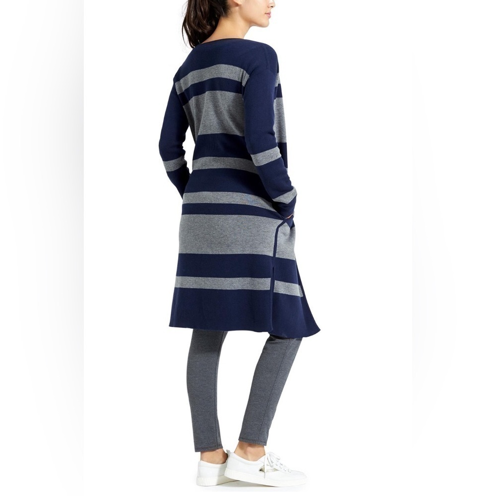 Athleta Reversible Explore Sweater Coat, Navy and‎ Grey size XS